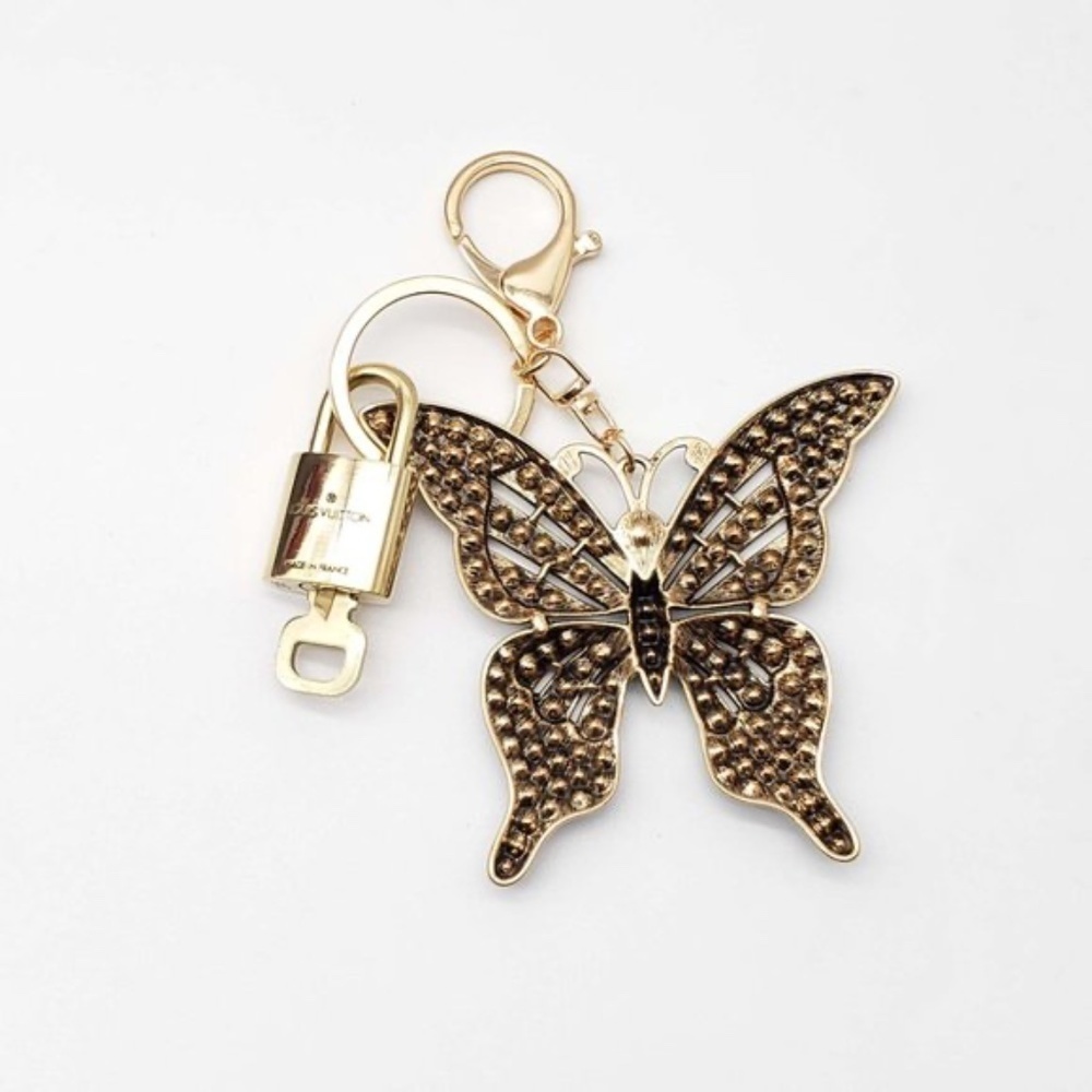 Louis Vuitton Gold Lock 🔑 Authentic LV Padlock + Bag Unbranded Butterfly Charm - Picture 4 of 8